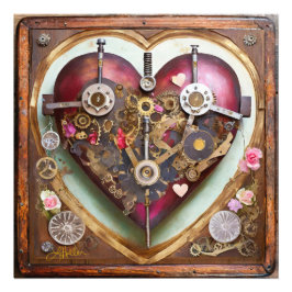 Foto Série Steampunk Coração Vermelho Buff