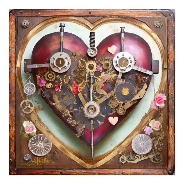 Foto Série Steampunk Coração Vermelho Buff (Frente)