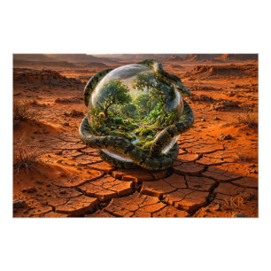 Foto Serpente & a Orbe do Éden Paisagem Surrealista de
