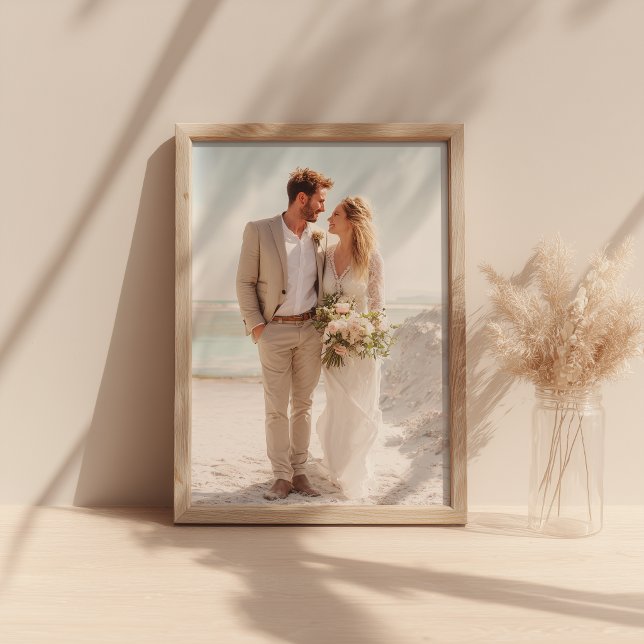 Foto Seu Casamento 5x7 (Beach Wedding 5x7 Photo Print)