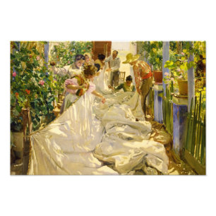 Foto Sewing the Sail, 1896 por Joaquin Sorolla