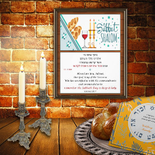 Foto Shabbat Shalom e o verso hebraico