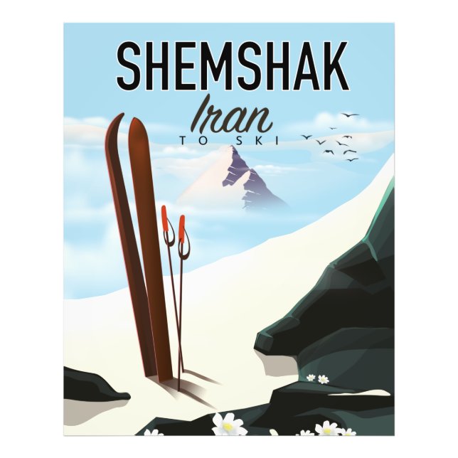 Foto Shemshak Iran Ski poster. (Frente)