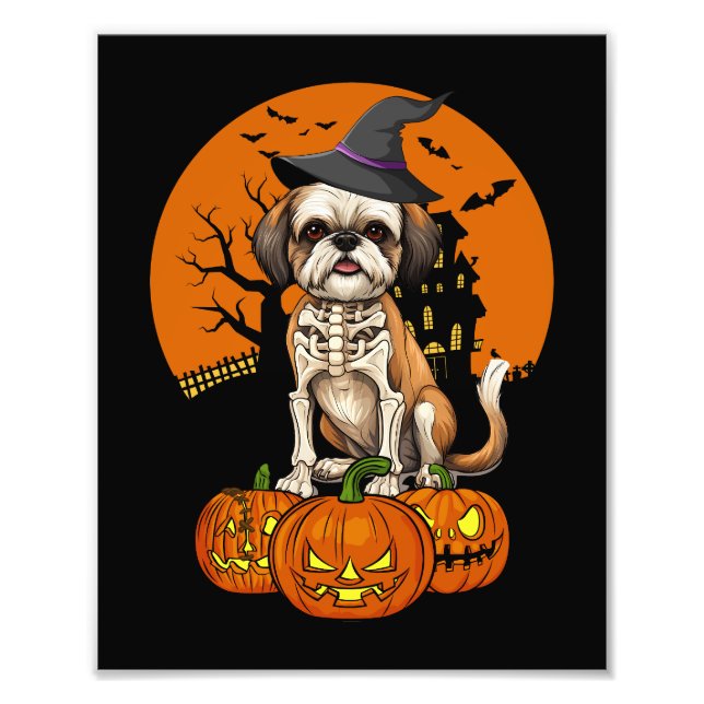 Foto Shih Tzu Dog Halloween (Frente)