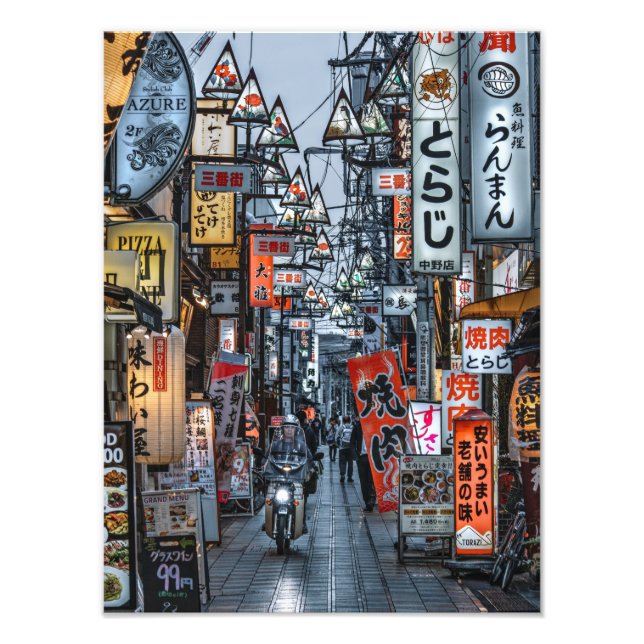 Foto Shopping street in Tokyo Photo Print(M) (Frente)