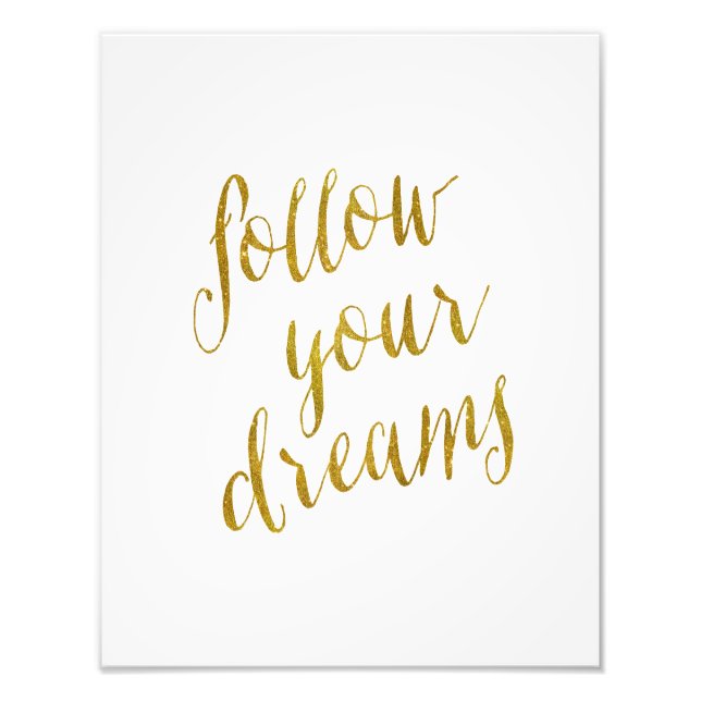 Foto Siga sua citação de Faux Gold Foil Metálico (Frente)