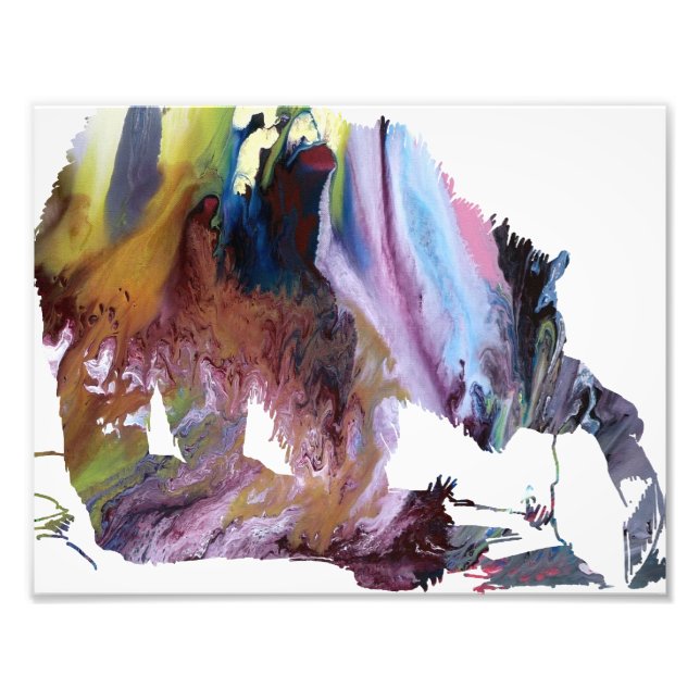 Foto Silhueta de urso abstrato Grizzly (Frente)