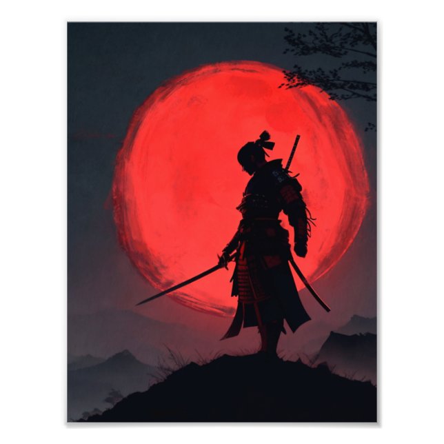 Foto Silueta Samurai Luna Roja (Frente)