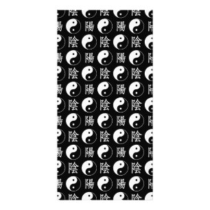 Foto Símbolo Black Yinyang - Padrão de Texto Chinês