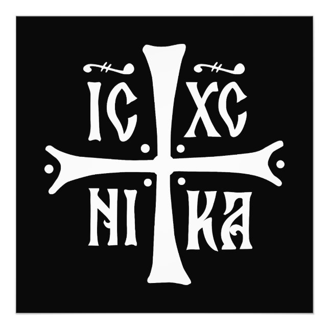 Foto símbolo da religião ortodoxa cristã ICXCNIKA (Frente)