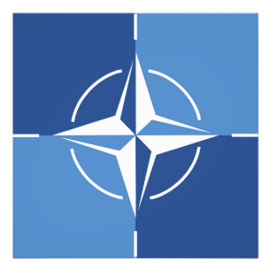 Foto Símbolo de bandeira da NATO ONAT Organização do
