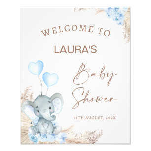 Foto Símbolo de Boho Floral do Chá de fraldas Elefante
