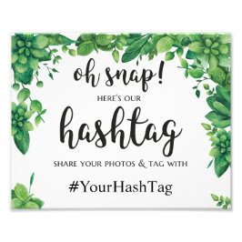 Foto Símbolo de hashtag de instagrama verde poster de c