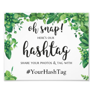 Foto Símbolo de hashtag de instagrama verde poster de c