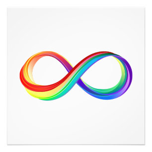 Foto Símbolo de Infinidade Arco-Íris em Camadas