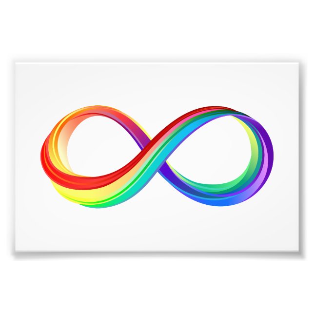 Foto Símbolo de Infinidade Arco-Íris em Camadas (Frente)