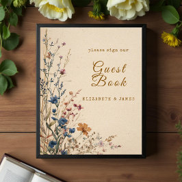 Foto Símbolo GuestBook de Bige Border Rustic Boho Wildf
