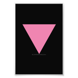 Foto Símbolo rosa brilhante do triângulo rosa do Slippe