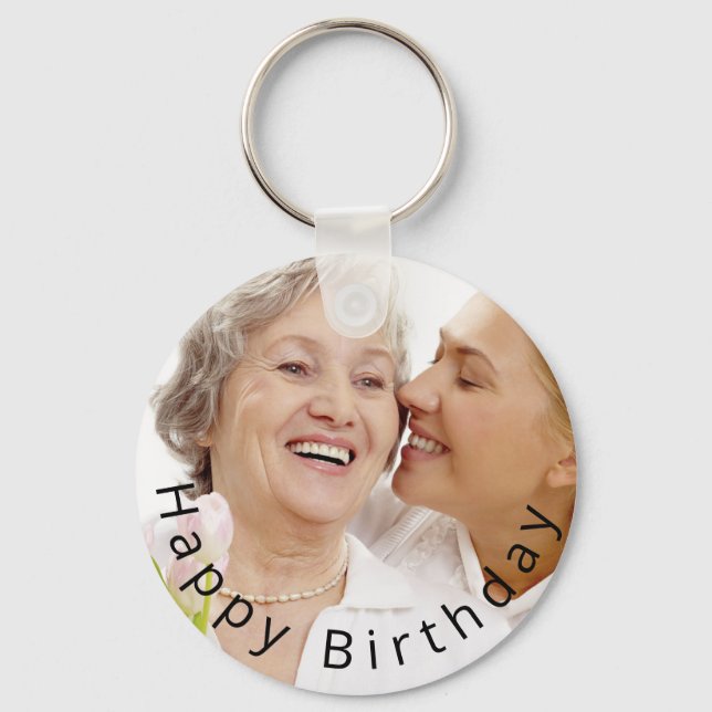 Foto: Simple Happy Birthday Chaveiro (Frente)