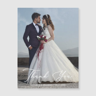 Foto Simples De Casamento Obrigado Cartão Magnétic