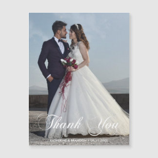 Foto Simples De Casamento Obrigado Cartão Magnétic