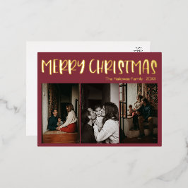 Foto Simples de Natal Vermelho Três | DOURADO