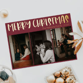 Foto Simples de Natal Vermelho Três | DOURADO
