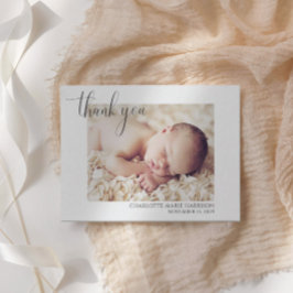 Foto Simples Novo Bebê Obrigado Anúncio de Nascime