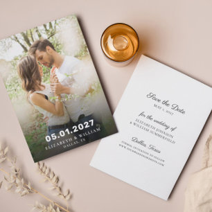 Foto Simples Salvar A Data Anúncio de casamento