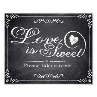 Foto Sinais de casamento - Chalkboard - Love is Sweet -