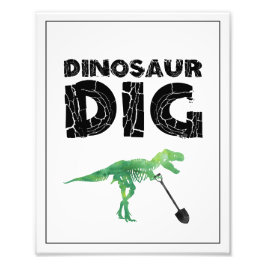 Foto Sinal de Aniversário de Escavação de Dinossauro