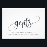 Foto Sinal de Banheira de Casamento de Gents Escolha se<br><div class="desc">Planeje uma celebração de na moda com este convite moderno que seus convidados adorarão. Design por © berryberrysweet. Arquivos digitais imprimíveis estão disponíveis! Visite nosso site em www.berryberrysweet.com para obter mais detalhes!</div>