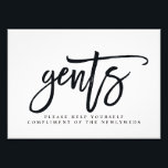 Foto Sinal de Banheira de Casamento de Gents Escolha se<br><div class="desc">Planeje uma celebração de na moda com este convite moderno que seus convidados adorarão. Design por © berryberrysweet. Arquivos digitais imprimíveis estão disponíveis! Visite nosso site em www.berryberrysweet.com para obter mais detalhes!</div>