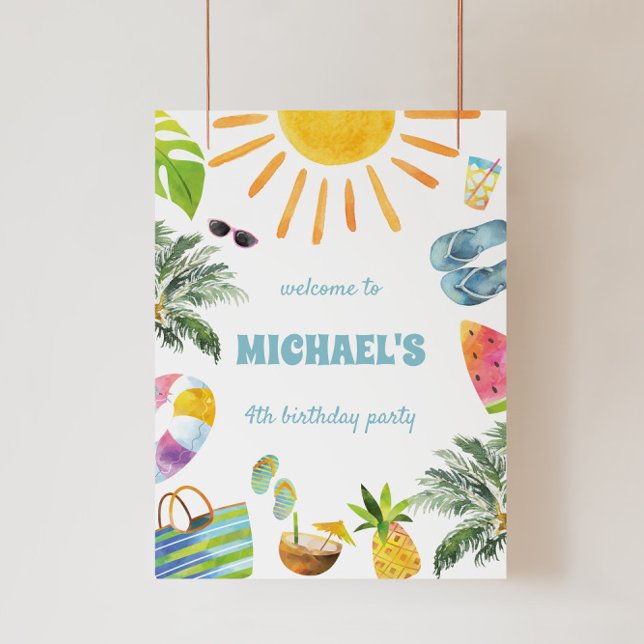 Foto Sinal de boas-vindas da Piscina de Verão (Criador carregado)