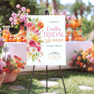 Foto Sinal de Boas-Vindas de Chuveiro Nupcial Floral La