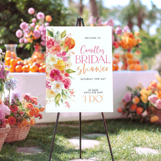 Foto Sinal de Boas-Vindas de Chuveiro Nupcial Floral La