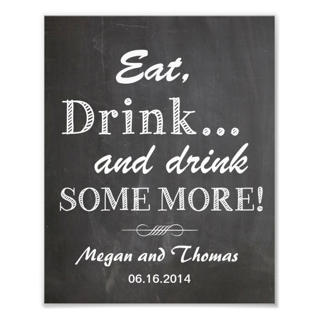 Foto Sinal de casamento Estilo de quadro engraçado Come (Frente)