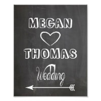 Sinal de casamento Festa de estilo Chalkboard à es