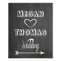 Sinal de casamento Festa de estilo Chalkboard bem