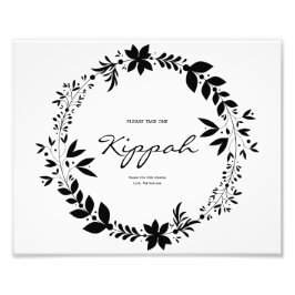 Foto Sinal de Casamento Personalizado do Kippot