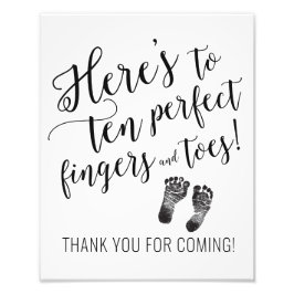 Foto Sinal de Chá de fraldas Obrigado