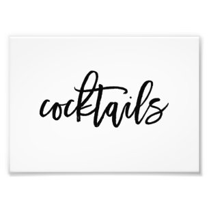 Foto Sinal de coquetel Escolha seu tamanho - escovado