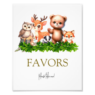 Foto Sinal de favores de animais florestais
