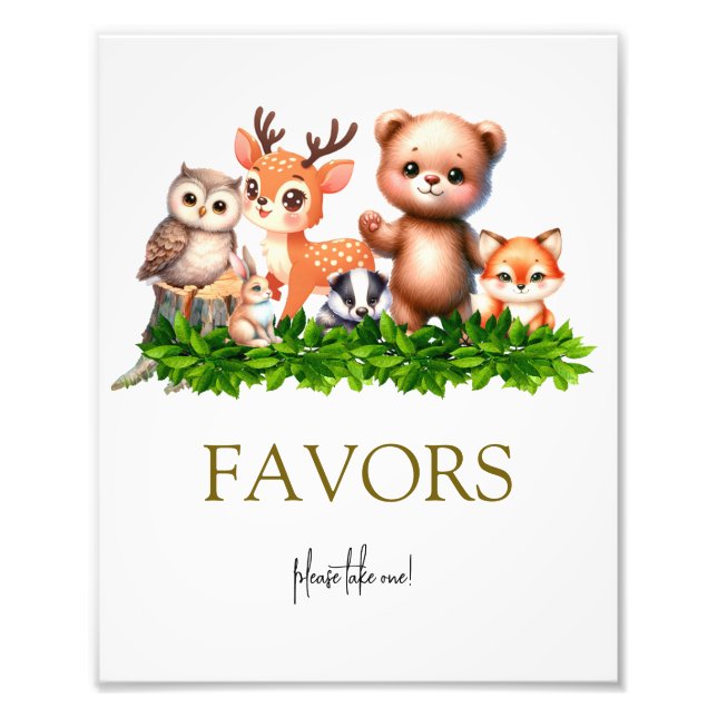Foto Sinal de favores de animais florestais (Frente)