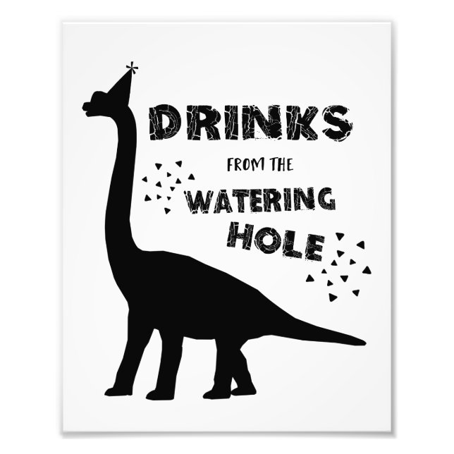 Foto Sinal de Festa de aniversário do Dinossauro (Frente)