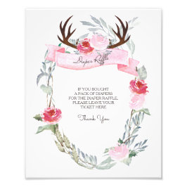 Foto Sinal de Fralda de Deer Antler Raffle