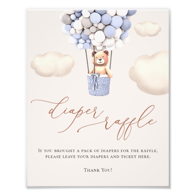 Foto Sinal de Fralda Raffle dos Balões do Urso (Frente)