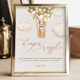 Foto Sinal de Fralda Raffle dos Balões Dourados Verde