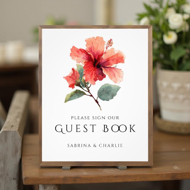 Foto Sinal de Livro de Visitas de Casamento de Flor de  (Criador carregado)