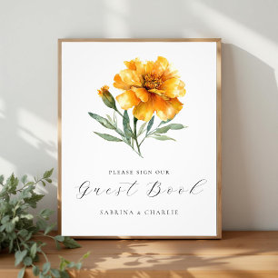 Foto Sinal de Livro de Visitas de Casamento Floral Amar